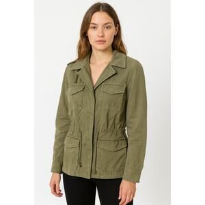 Madewell Outbound Utility Jacket Parka Olive Military Green Canvas Size XS